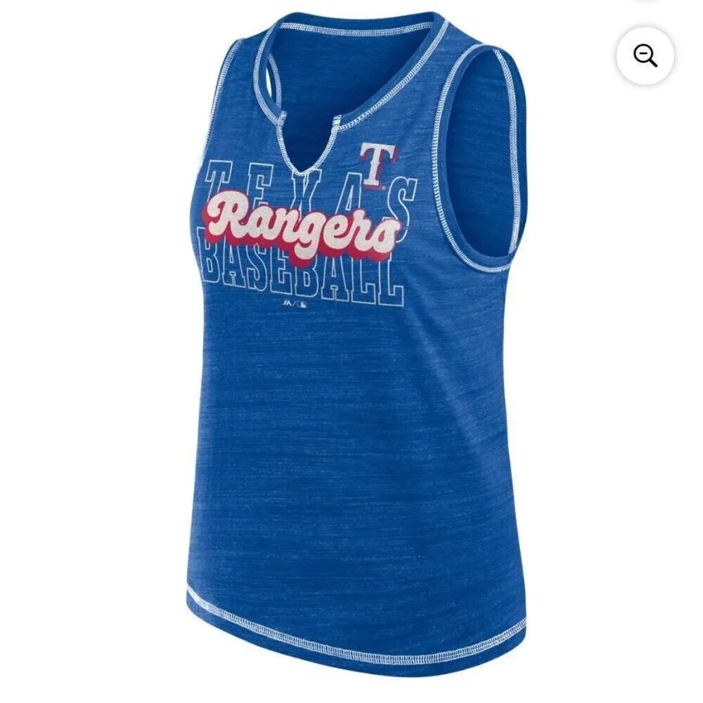 NEW Women's Texas Rangers Blue Tank Large NWT - Picture 1 of 9